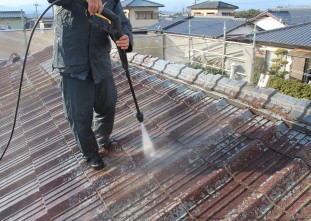 屋根トルネード高圧洗浄